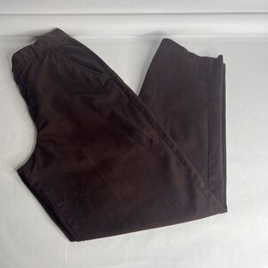Vtg American Eagle Outfitters 100% Cotton Brown Dress Pants Size 10 Flat Front